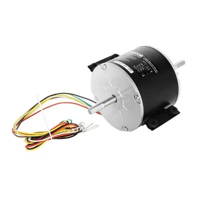 Vevor 1/4hp Rv Ac Fan Motor Ac115v 3a 1650rpm Single Phase With 5uf/370v Capacitor In Silver;black