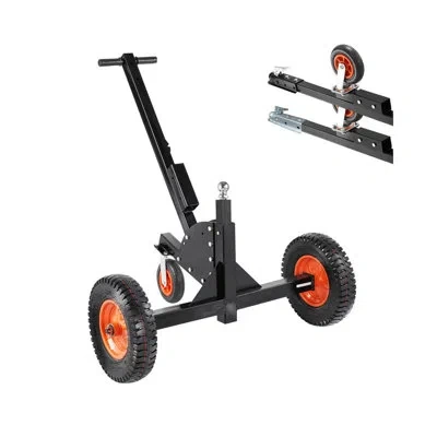 Vevor 1500lbs 2-in-1 Trailer Dolly 22 And 26 In Adjustable Height 2in Ball With Caster In Black;orange