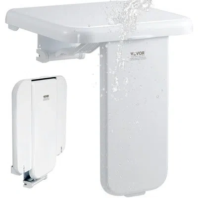 Vevor 15.7'' W Plastic / Acrylic Shower Bench In Natural