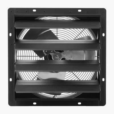 Vevor 16 Inch Shutter Exhaust Fan, 2900 Cfm, Wall Mounted Attic Vent Fan With Smart Programming Variable S In Black