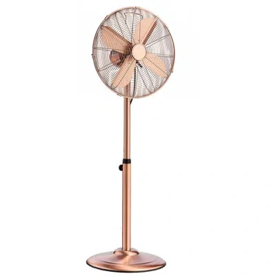Vevor 16-inch High Velocity Pedestal Fan, 1450 Cfm Industrial Standing Floor Fan With Handle, 75° Oscillat In Gold