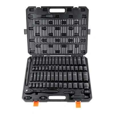 Vevor 17.13" Drive Bit Ratchet Tool Kit Case In Black