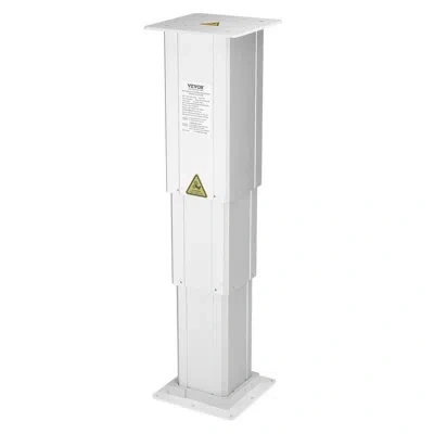 Vevor 176 Lbs Adjustable Electric Table Lifting Column System 14.2-31.1 In Height Range In White