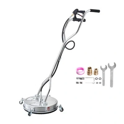 Vevor 18" Pressure Washer Surface Cleaner, Stainless Steel Pressure Washer Attachments With 4 Wheels, 4000 In Multi