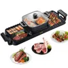 Vevor 2 In 1 Electric Grill And Hot Pot, 2400w Bbq Pan Grill And Hot Pot, Multifunctional Teppanyaki Grill