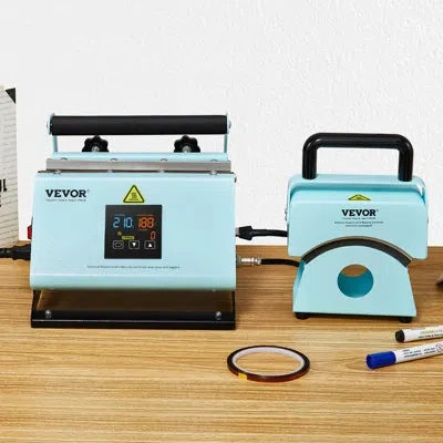 Vevor 2 In 1 Tumbler And Hat Heat Press Machine Heat Machine For Caps Hats Mugs In Green