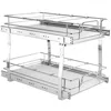 Vevor 2-tier Silver Pull Out Cabinet Organizer In Silver