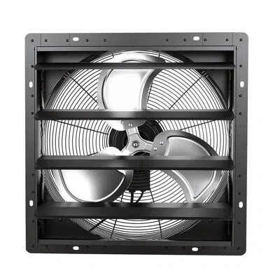 Vevor 20 In Shutter Exhaust Fan Wall-mount Automatic Louvers Variable Speed, 4499 Cfm Ventilation And Cool In Black