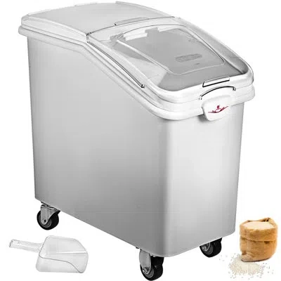 Vevor 21 Rectangle Plastic Food Storage Container With Lid In White