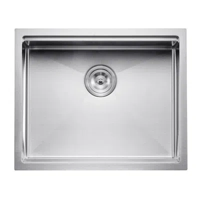 Vevor 23" Kitchen Sink Undermount Single Bowl Drop-in Basin Stainless Steel Bar In Silver