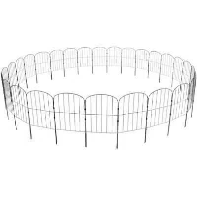 Vevor 24'' H X 13'' W Carbon Steel Fencing With 28 Panel(s) Included In Black