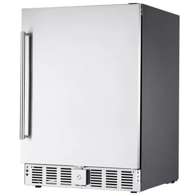 Vevor 24" Outdoor Beverage Fridge Cooler 150qt Beer Refrigerator Stainless Steel In Black,silver
