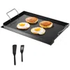 Vevor 24x16 In Flat Top Griddle Carbon Steel Universal Bbq Grill Pan Cookware - Black
