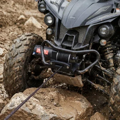 Vevor 2500 Lbs Electric Winch, 12v Dc Atv/utv Winch With Φ0.19 In X 39.4 Ft Synthetic Rope & Wired Remote 