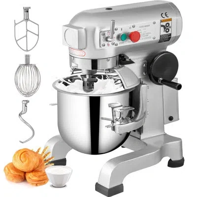 Vevor 3 Speed 20 Qt. Stand Mixer In Silver