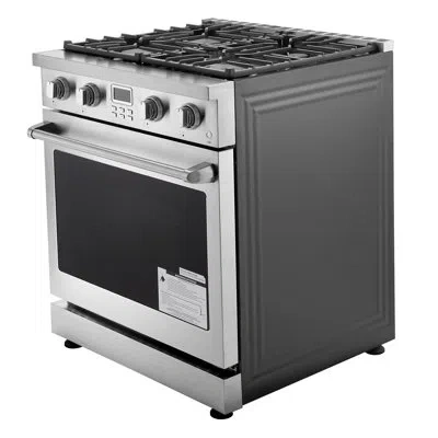 Vevor 30 In Gas Range Oven 4 Sealed Burners Convection Oven In Stainless Steel In Silver
