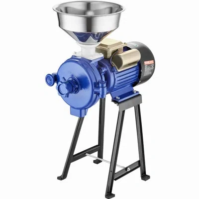 Vevor 3000w Electric Grain Grinder Corn Wheat Flour Cereal Mill Dry Grinder In Blue