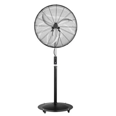 Vevor 30-inch High Velocity Pedestal Fan, 9100 Cfm Industrial Standing Floor Fan With 85° Oscillating, 3-s In Black