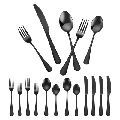 Vevor 30-piece Silverware Set Stainless Steel Cutlery Flatware Utensil Kitchen For 6 - Black