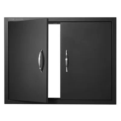 Vevor 31x24 Inch Bbq Island Access Door Outdoor Kitchen Door Cold Plate In Black
