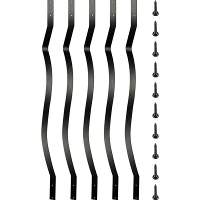 Vevor 32.25" H X 1" W X 0.1" D Metal Staircase Baluster Set In Black