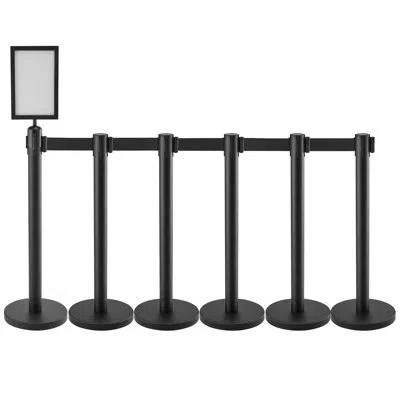 Vevor 35'' H X 78'' W Stanchion System In Black
