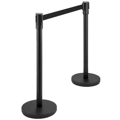 Vevor 35.4'' H X 72'' W Stanchion System In Black