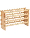 Vevor 36-bottle Stackable Modular Wine Rack In Brown