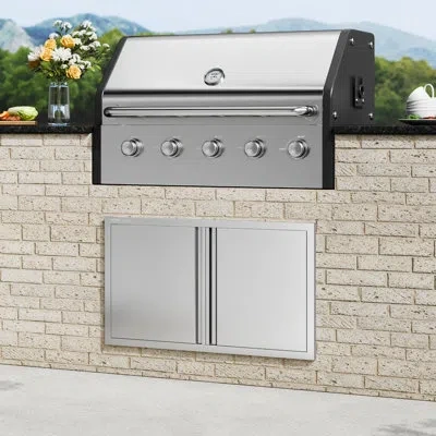 Vevor 36x21 Inch Bbq Island Access Door Outdoor Kitchen Door Stainless Steel