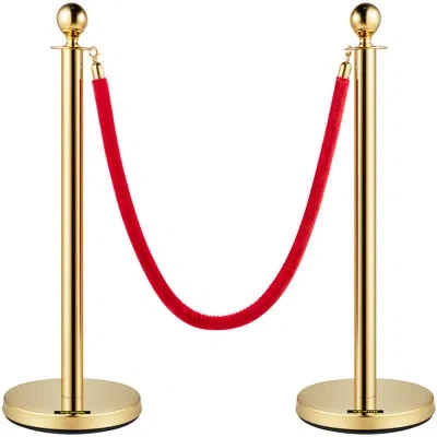 Vevor 37.8 H X 60 W Steel And Iron Stanchions In Gold;red