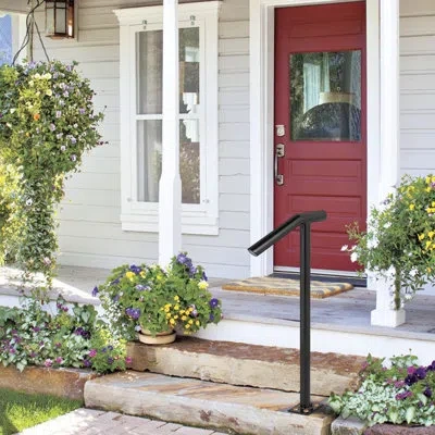 Vevor 38" Single Post Handrail In Black