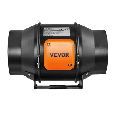 Vevor 38 Watt Inline Duct Fan In Black;orange