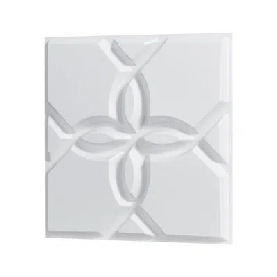 Vevor 3d Wall Panels 11.81 X 11.81'' Pvc 32 Sq.ft Coverage Floral Matte White In Natural