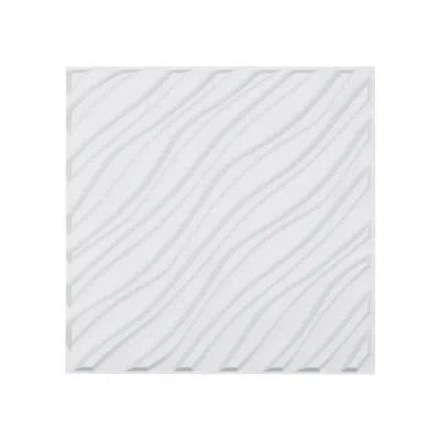 Vevor 3d Wall Panels 19.7 X 19.7 Inch Pvc 32 Sq.ft Coverage Wave Matte White In Natural