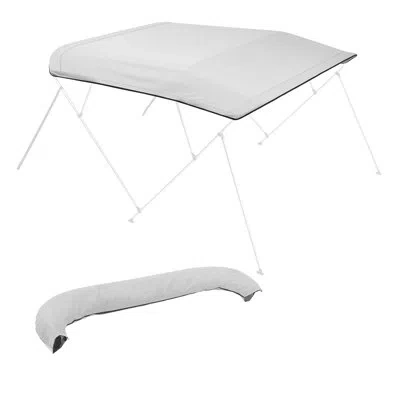 Vevor 4 Bow Bimini Top Replacement Cover, 8 Ft Long, Durable 600d Marine Grade Waterproof Sun Shade Boat C In White
