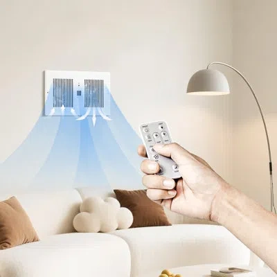 Vevor 4 Inch Room To Room Fan 2-in-1 300 Cfm Through Wall Fan Remote Control In White