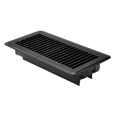 Vevor 4 X 10 Inch Floor Registers, 12-pack Vent Grilles, Havc Heavy-duty Walkable Iron Floor Vents, Easily In Black