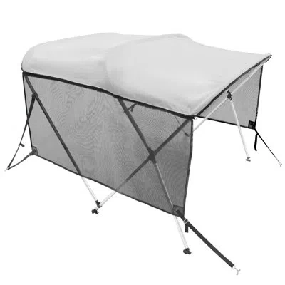 Vevor 46'' D Polyester Cover Retractable Freestanding Awning In Gray