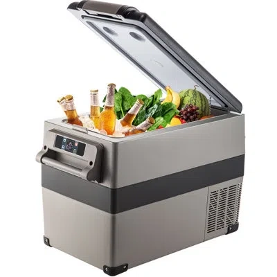 Vevor 47.5 Qt Portable Freezer Mini Refrigerator With Adjustable Temperature Controls In Gray