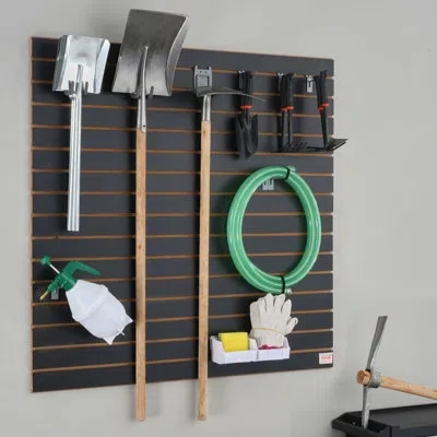 Vevor 48" H X 48" W Trimmable Wood Slatwall In Black