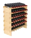 Vevor 48-bottle Stackable Wine Rack In Brown