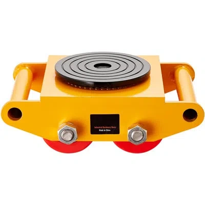 Vevor 4pcs Machinery Skate Dolly, 17637 Lbs/8t Industrial Machinery Mover, Heavy-duty Carbon Steel Machine In Yellow