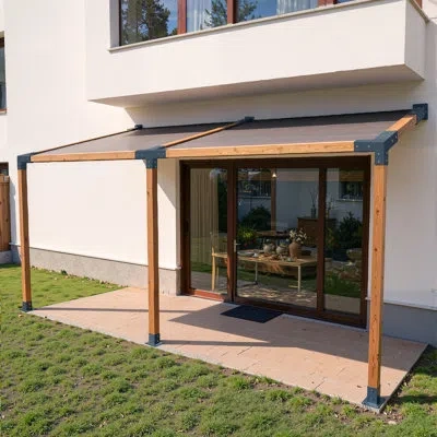 Vevor 4x4 Inch Pergola Bracket Kit Inner 3.5x3.5 4-way Slanted Brackets Diy Post In Black
