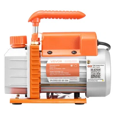 Vevor 5 Gallon Vacuum Chamber With Pump, 3.5 Cfm, Single Stage Vacuum Pump, Stainless Steel Degassing Cham