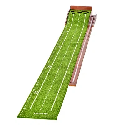 Vevor 5 Hole Golf Putting Mat Indoor Golf Putting Green Golf Training Aid In Brown;green