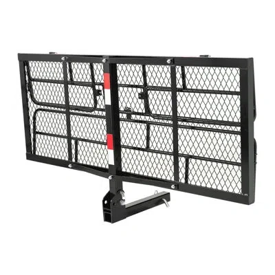Vevor 500 Lbs Hitch Cargo Carrier Folding Hitch Cargo Carrier With Cargo Net In Black