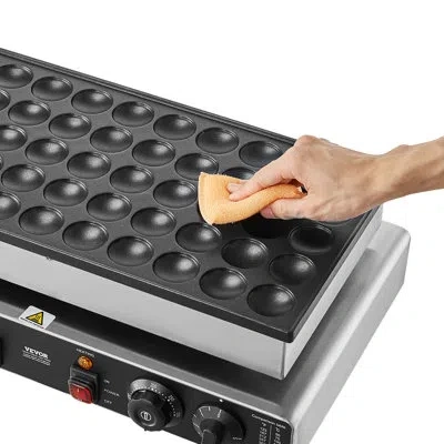 Vevor 50pcs 43mm Mini Dutch Pancake Maker Commercial Dorayaki Baker 1700w In Silver