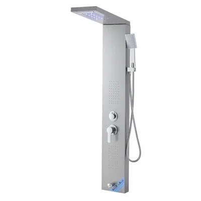 Vevor 52.9'' Shower Panel With Full Body Shower Head In Silver