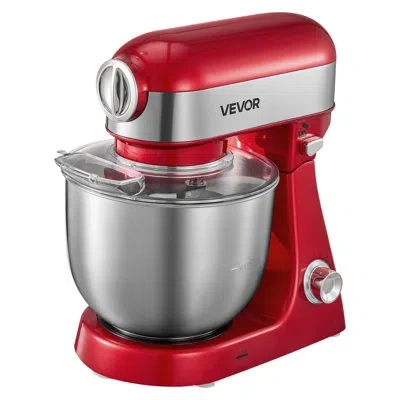 Vevor 5.3 Qt Tilt Head Stand Mixer 400w Electric Dough Mixer, 10 Speeds Food Kitchen Mixer With Stainless  In Silver;red