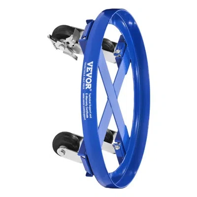 Vevor 55 Gallon Drum Dolly 2000 Lbs Barrel Dolly Cart Drum Caddy 4 Caster Wheels In Blue